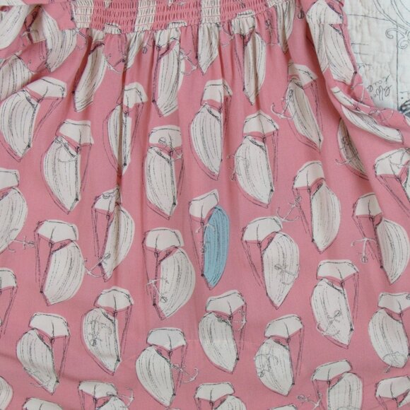 EUC  Anthropologie Maeve Romper Tourista Pink White Sailboat womens Size 4 - Picture 6 of 6